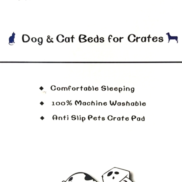 PETSGO PLUSH DOG OR CAT ANTI-SLIP KENNEL PAD CRATE BED - Picture 2 of 5